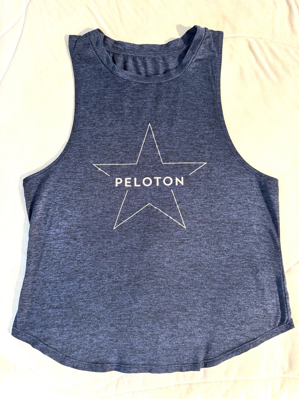 Peloton Navy Heather Star Muscle Tee